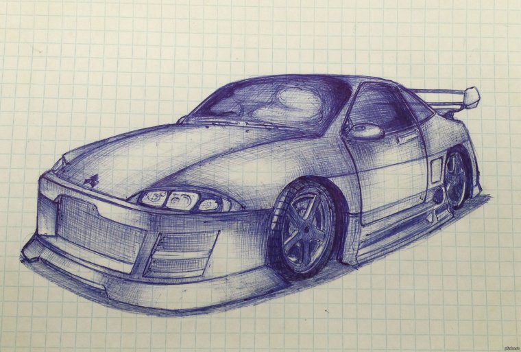 Рисование по клеточкам машинки