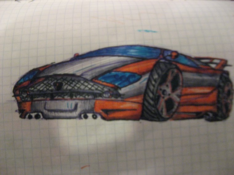 Нарисовать машину ручкой