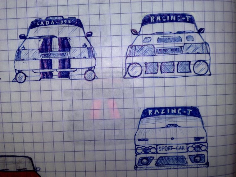 Рисование по клеточкам в тетради машины