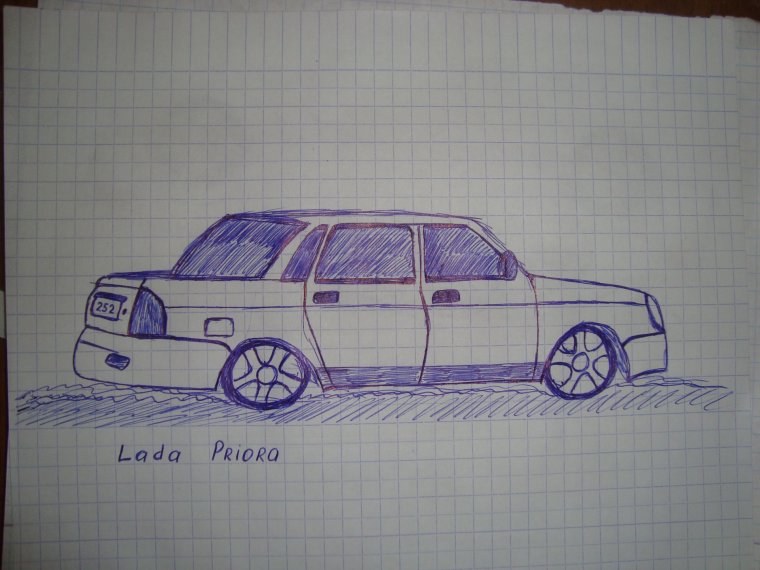 Рисование по клеточкам машины