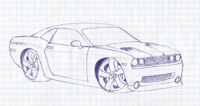 Крутые Тачки карандашом