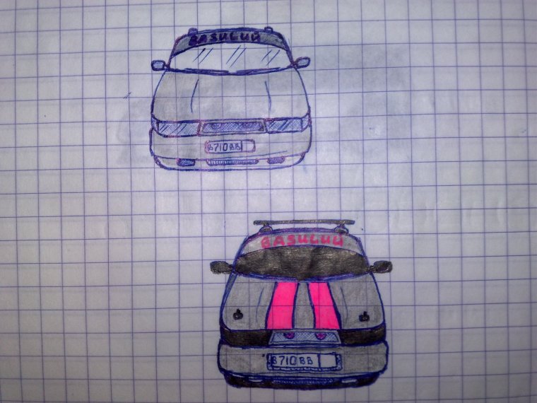 Рисунки для срисовки машины