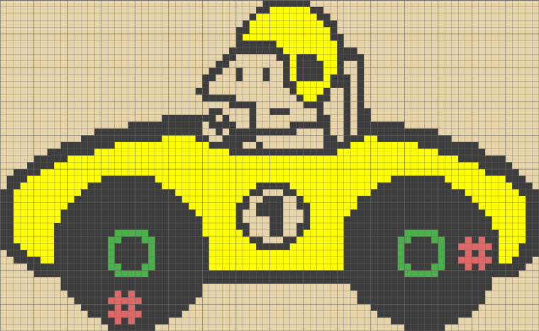 Рисунки по клеточкам ВАЗ 2114