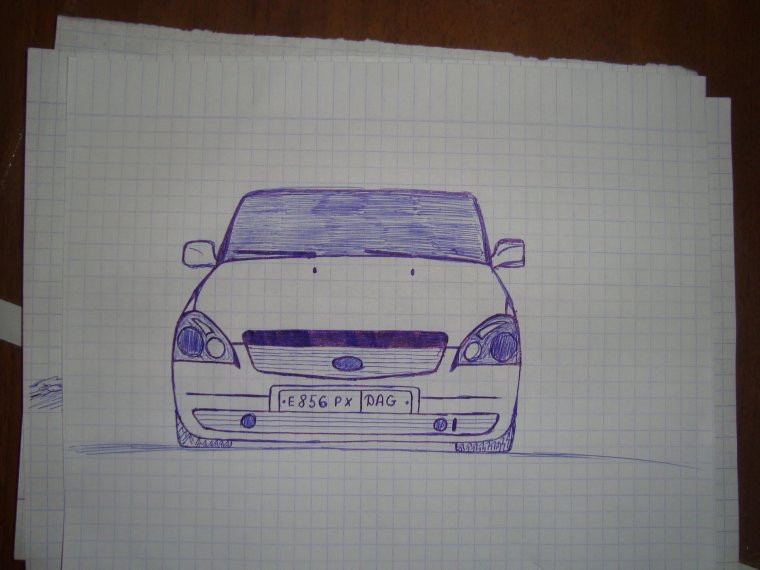 Рисунки машин в тетради