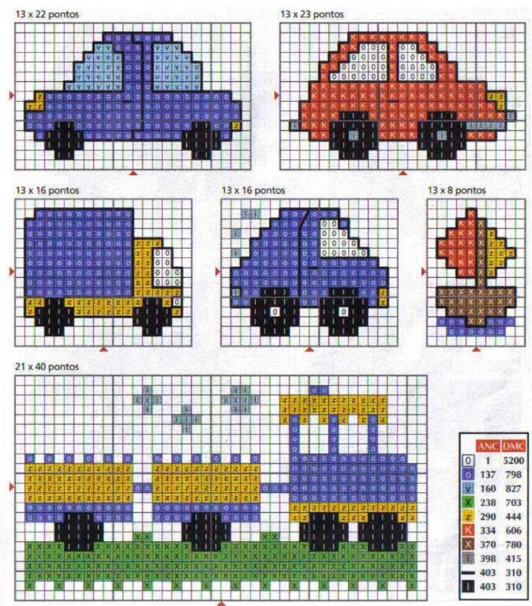Рисование по клеточкам для детей машины