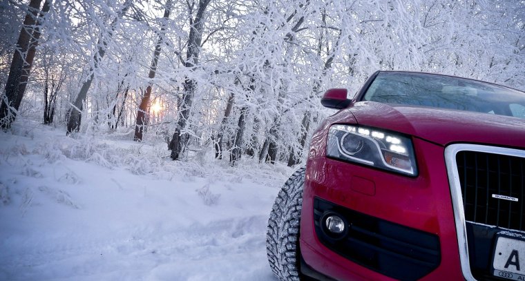 Зимний фон для автомобиля