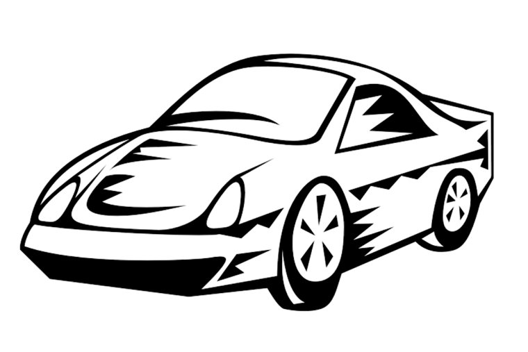 Силуэт гоночного автомобиля