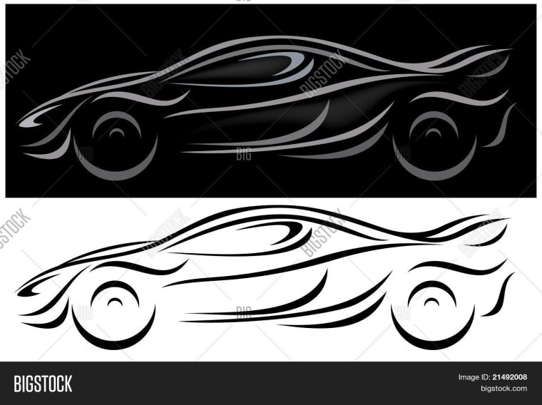 Автомобиль обводка вид сбоку