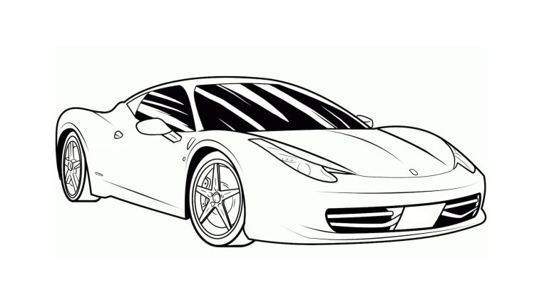 Контурное изображение автомобиля