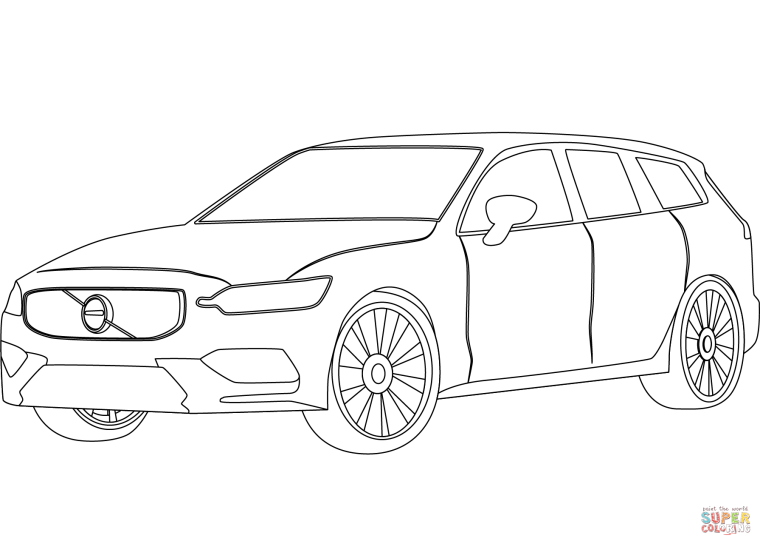 Раскраска Вольво xc90