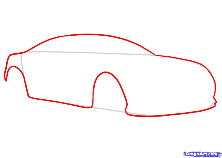 Контур силуэт автомобиля