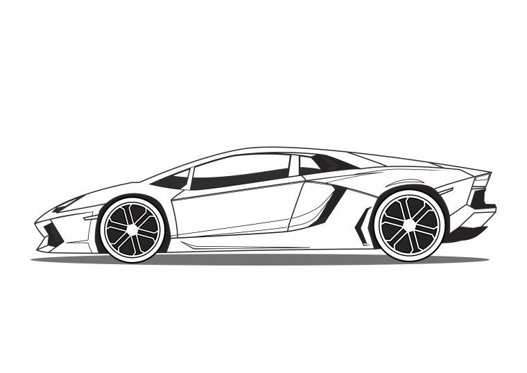 Фото современного автомобиля раскраска