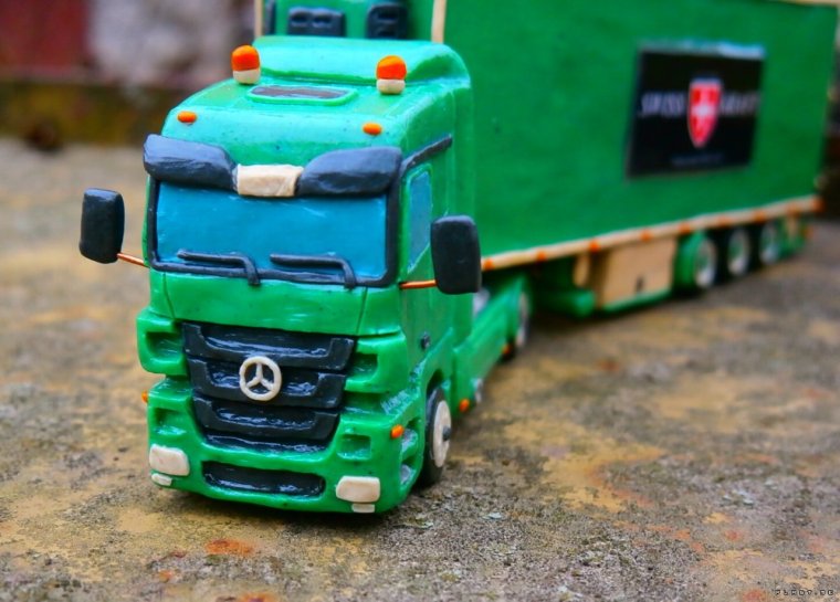 Фура из пластилина