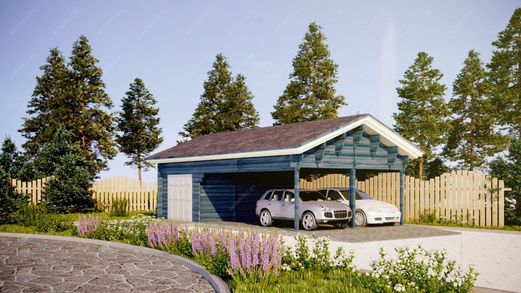 Парковка с хозблоком