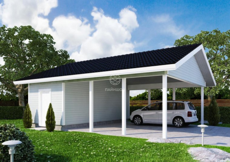 Гараж с навесом