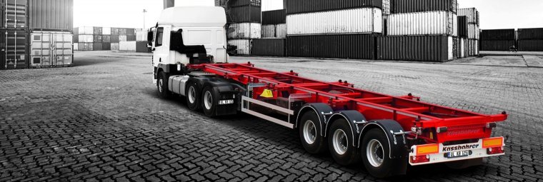 Контейнеровоз полуприцеп под 40 футовый контейнер