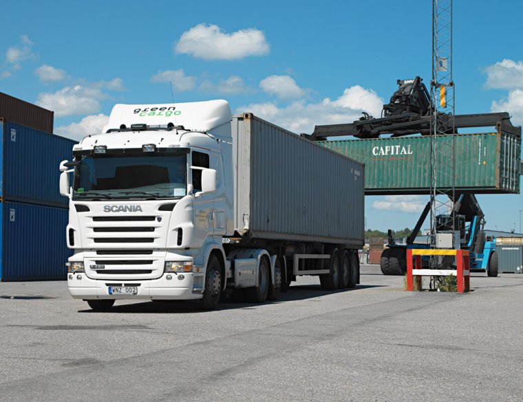 Скания с полуприцепом контейнеровоз