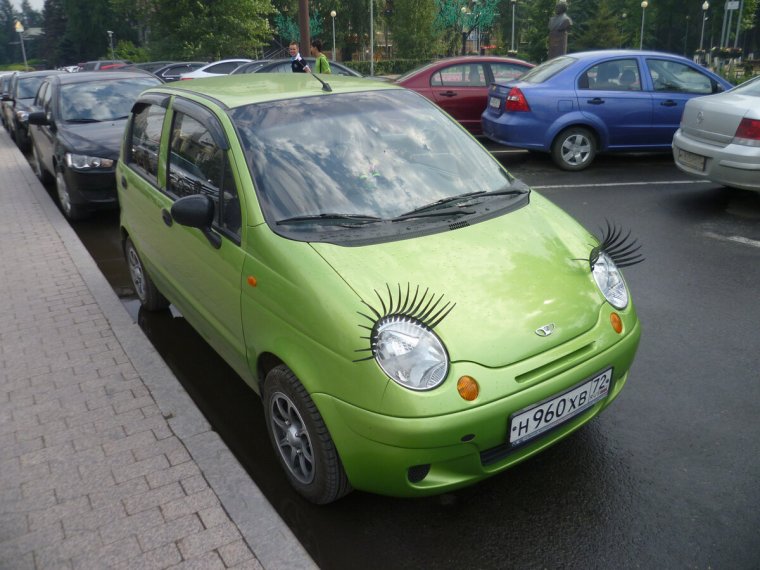Daewoo Matiz с ресничками