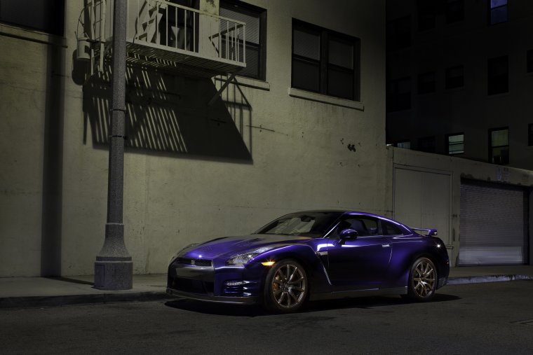 Синий Ниссан ГТР 1080 1920