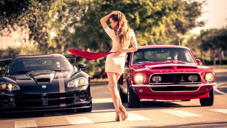 Форд Мустанг Шелби gt 500 и девушки