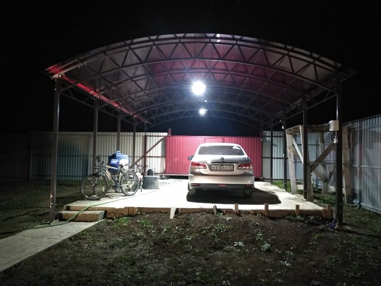 Освещение под навесом для авто