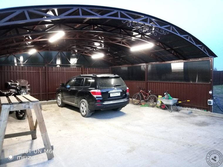 Подсветка навеса для автомобиля