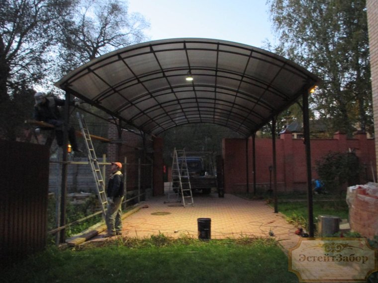 Подсветка навеса из поликарбоната