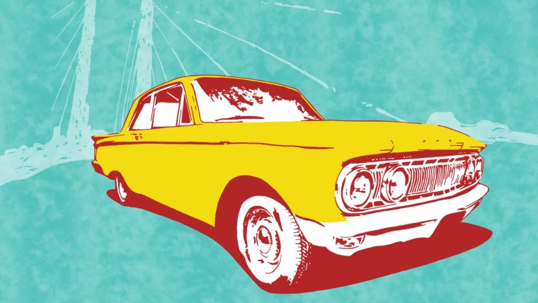 Постеры в стиле поп-арт машины