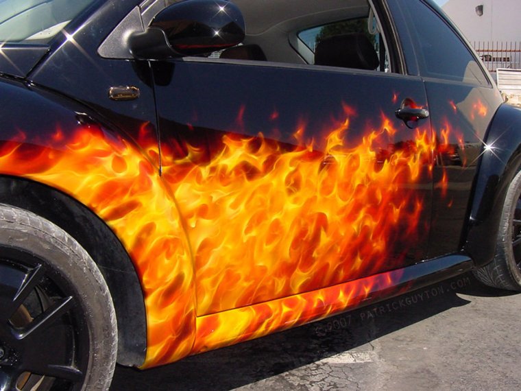 Аэрография огонь