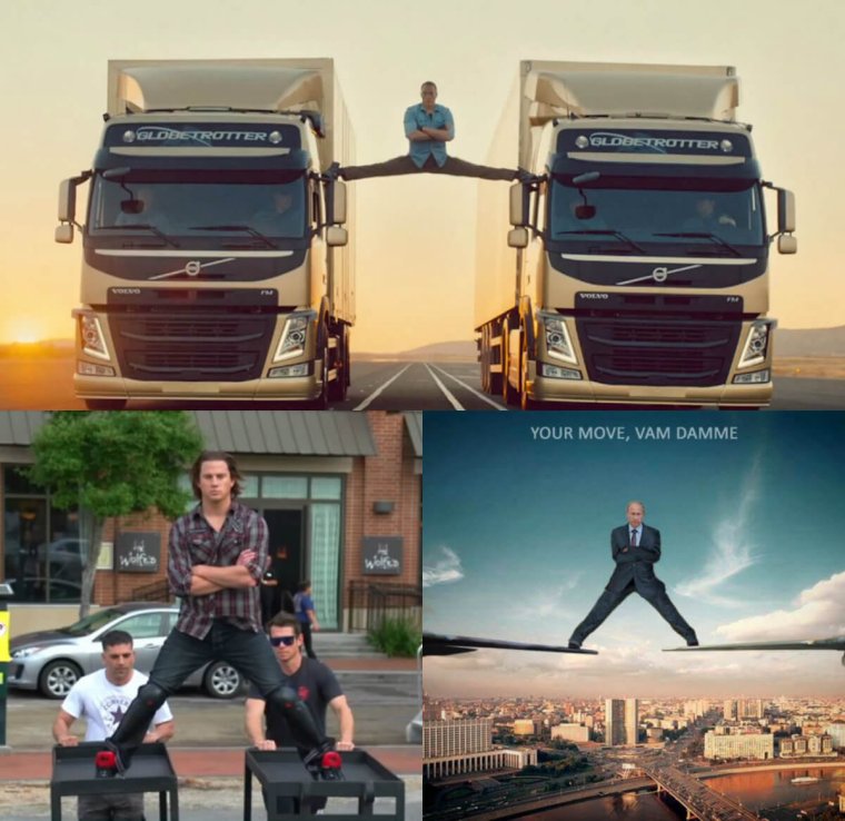 Жан-Клод Ван Дамм на грузовиках