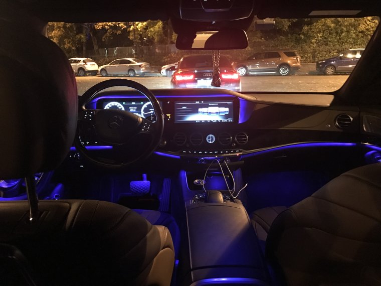 Mercedes w222 салон ночью