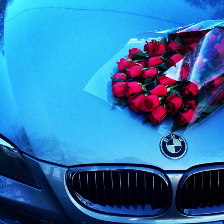 BMW цветы