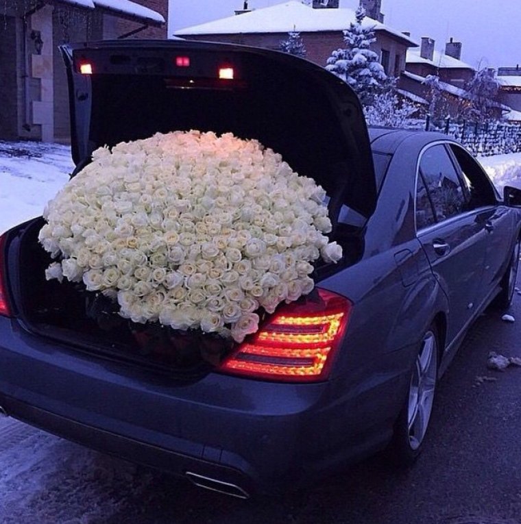 Полный багажник цветов