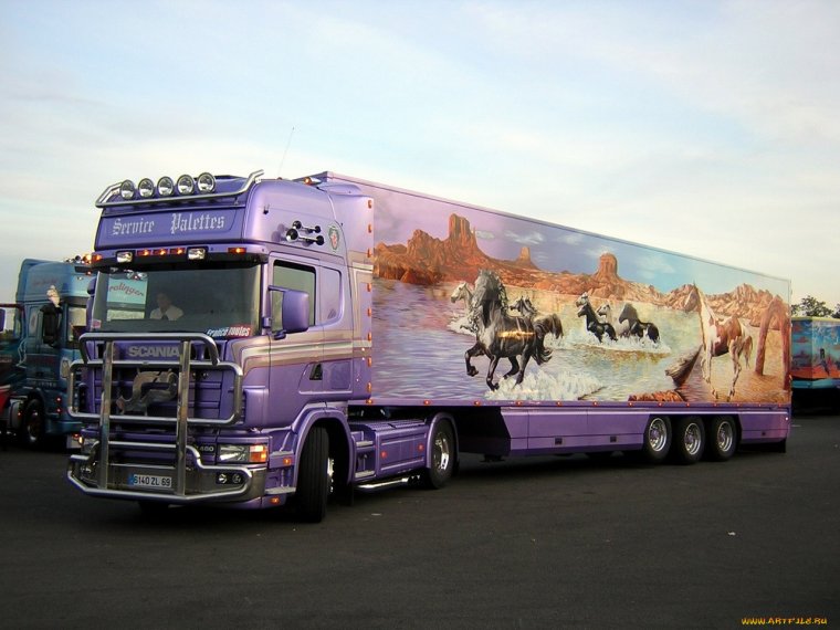 Красивые Грузовики с аэрографией