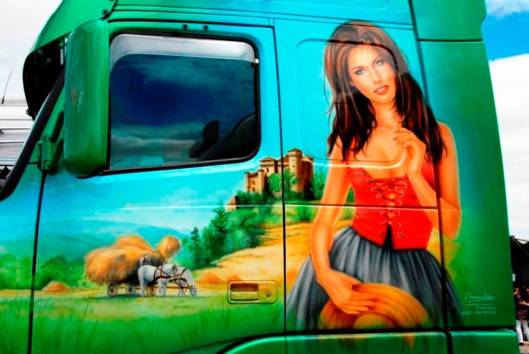 Аэрография на грузовиках