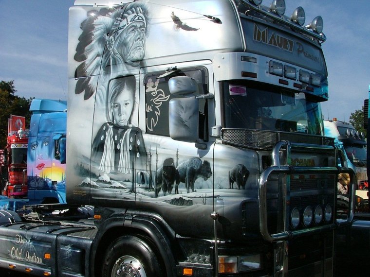 Аэрография на грузовиках