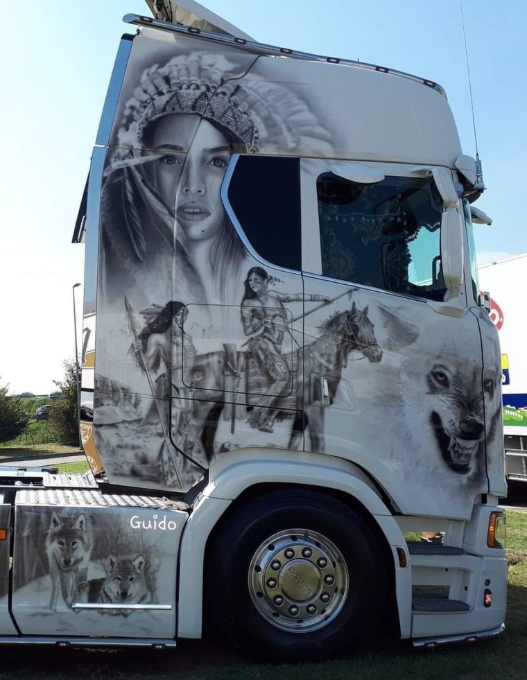 Аэрография на грузовиках