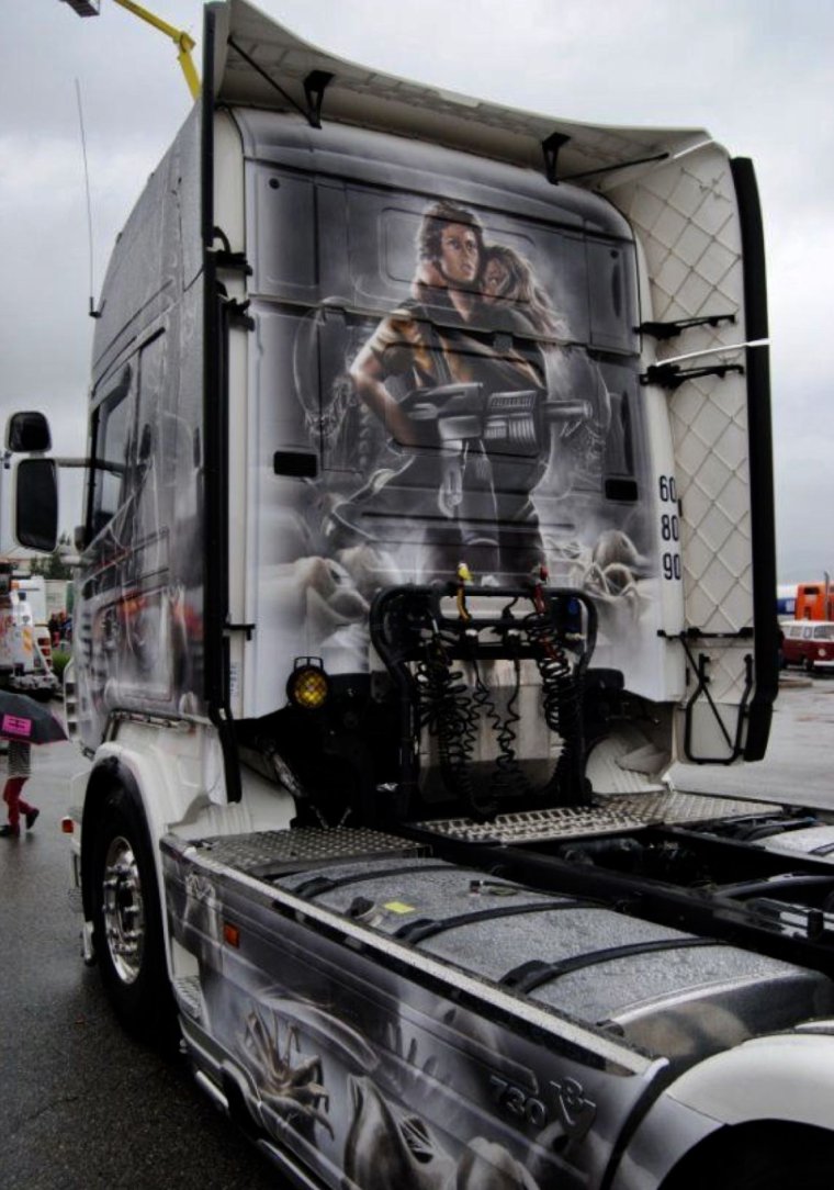 Аэрография на тягачах Скания