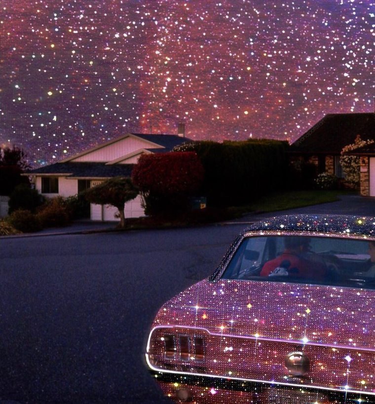 Розовые блестки Эстетика