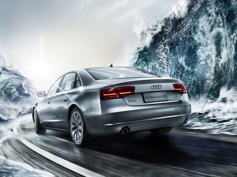 Audi a8l вид сзади