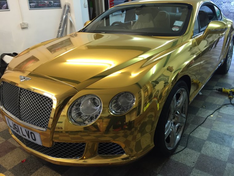 Bentley Continental золотистый
