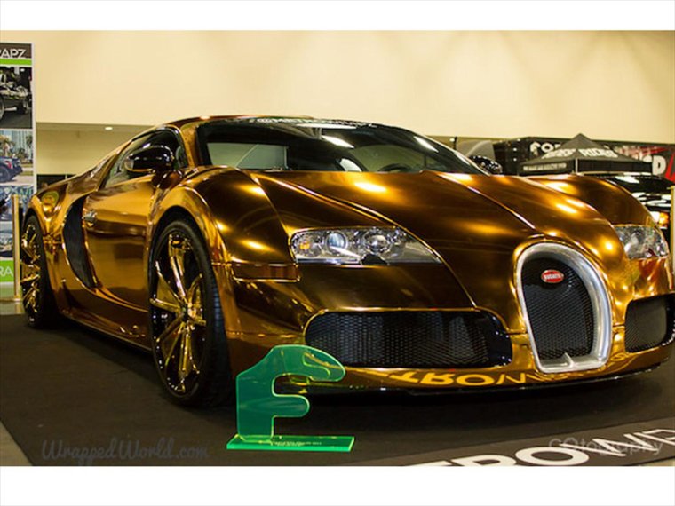 Бугатти Шерон Золотая