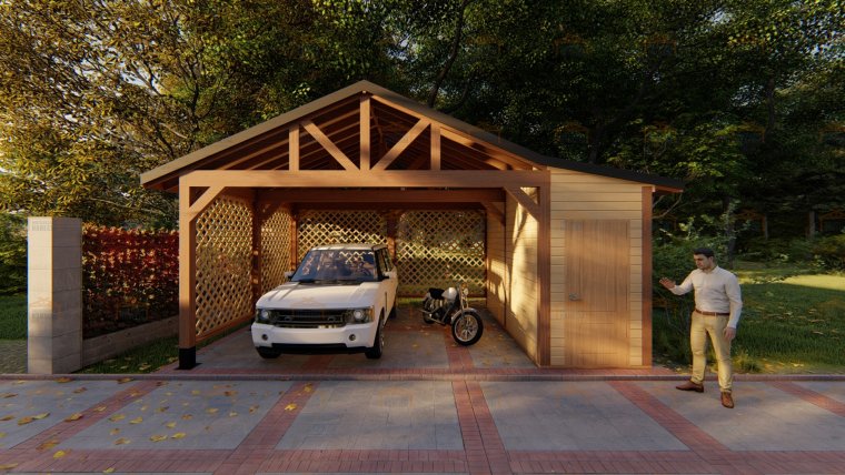 Навес под 2 машины