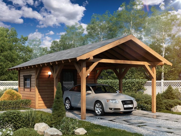 Современные навесы для автомобилей