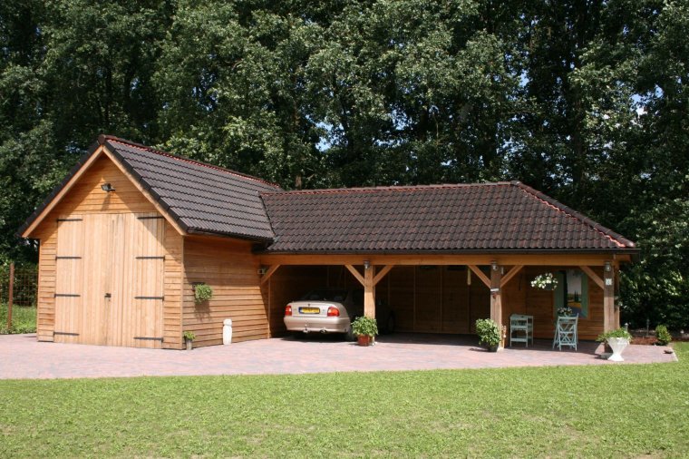 Деревянные навесы для автомобилей