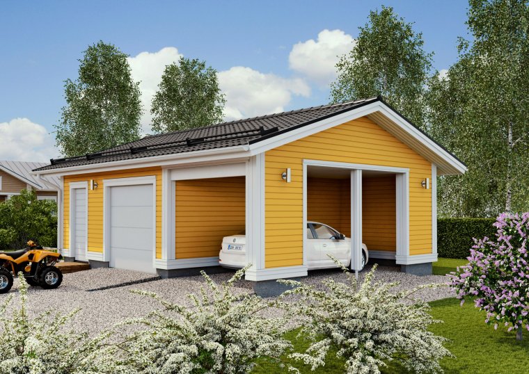 Гараж с навесом