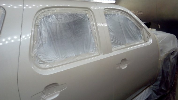 Покраска белый перламутр