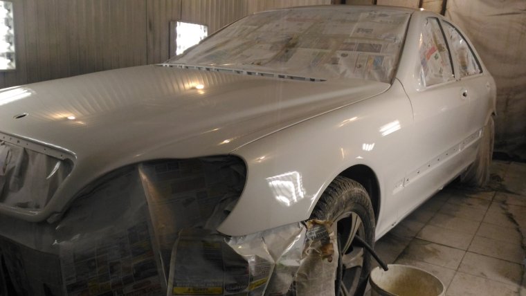 ВАЗ покраска белый перламутр