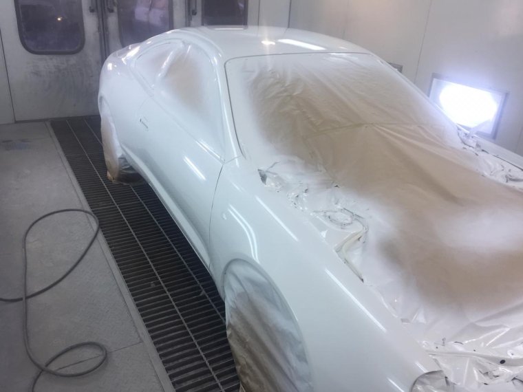 Перекраска белый перламутр авто