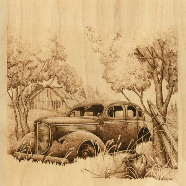 Эскизы для выжигания по дереву авто
